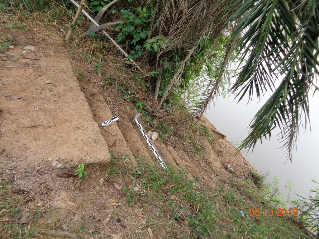 Photography of quay stairs built by german colonizers that lead to Boumba river in Moloundou (East region of Cameroon).